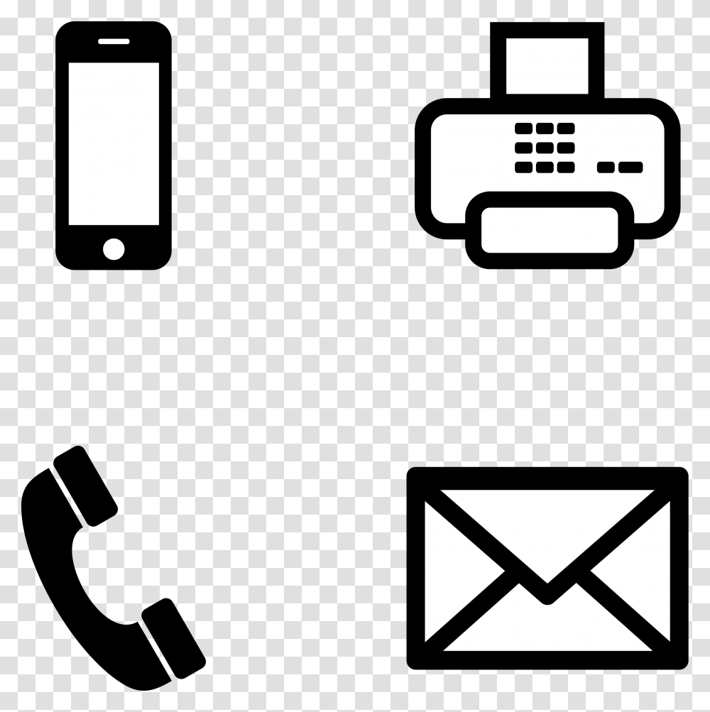 Telephone Symbol Clip Art Mobile Image For Email Signature, Label, Stencil, Sticker Transparent Png
