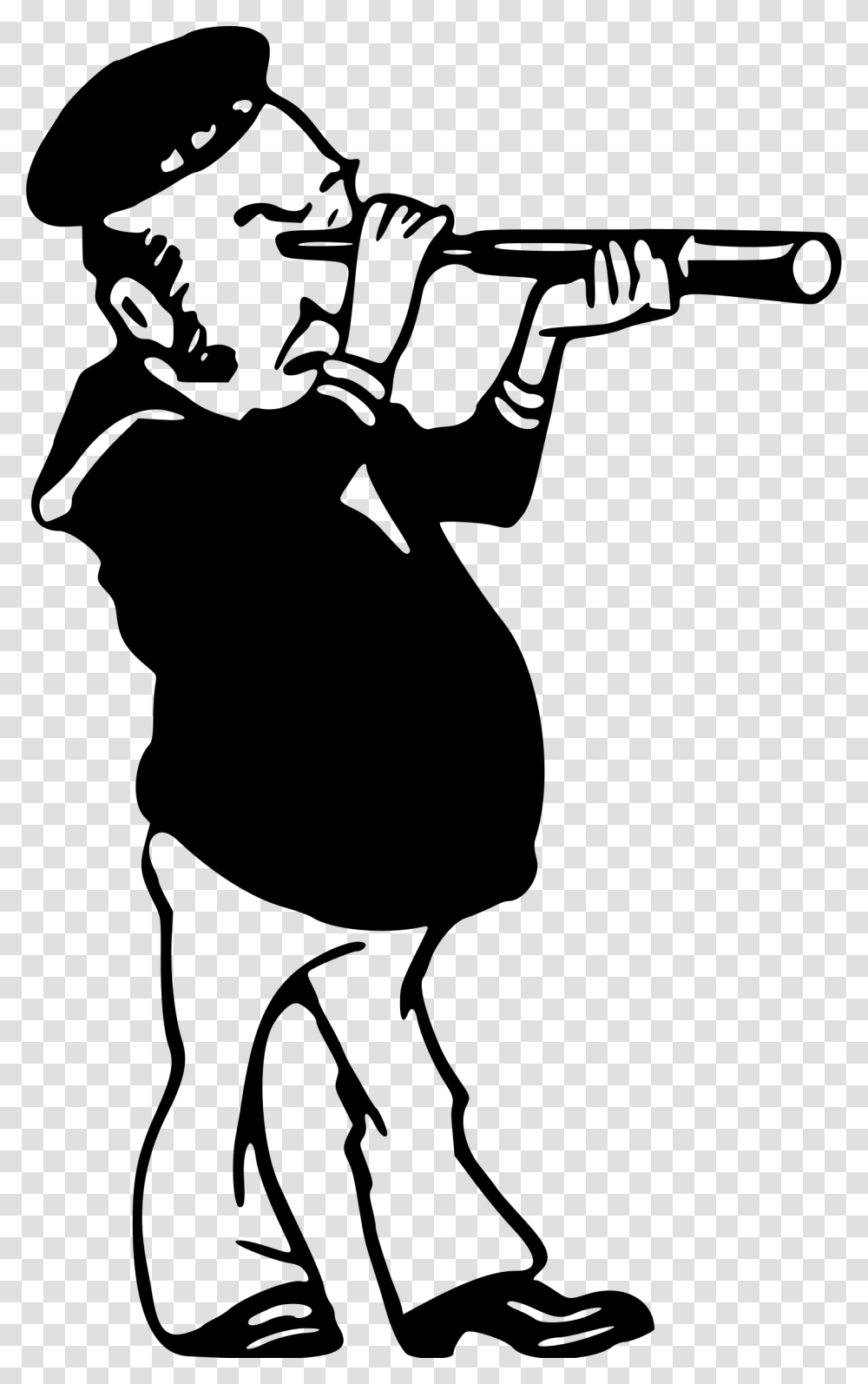Telescope Drawing Clip Art Sailor With A Telescope, Gray, World Of Warcraft Transparent Png