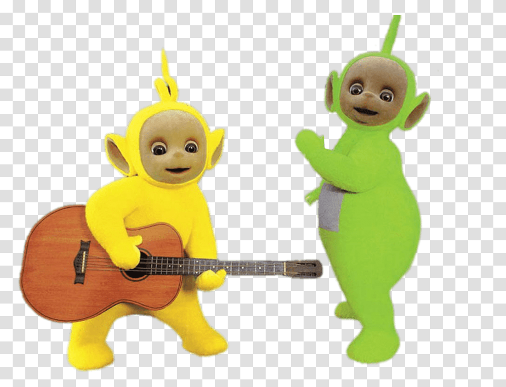 Teletubbies Dipsy And Lala, Leisure Activities, Guitar, Musical Instrument, Bass Guitar Transparent Png