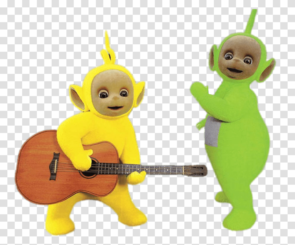 Teletubbies Dipsy And Lala Teletubbies Lala And Dipsy, Leisure Activities, Guitar, Musical Instrument, Toy Transparent Png