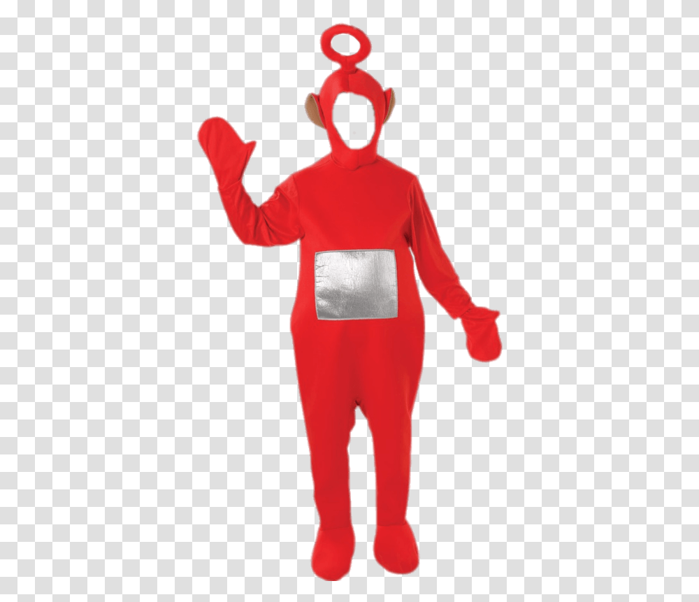 Teletubbies Po Costume Adult Po Teletubby Costume, Person, Sleeve, Long Sleeve Transparent Png
