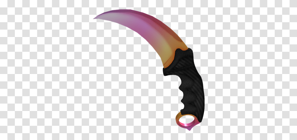 Tempered Karambit Roblox Hunting Knife, Outdoors, Axe, Tool, Weapon Transparent Png