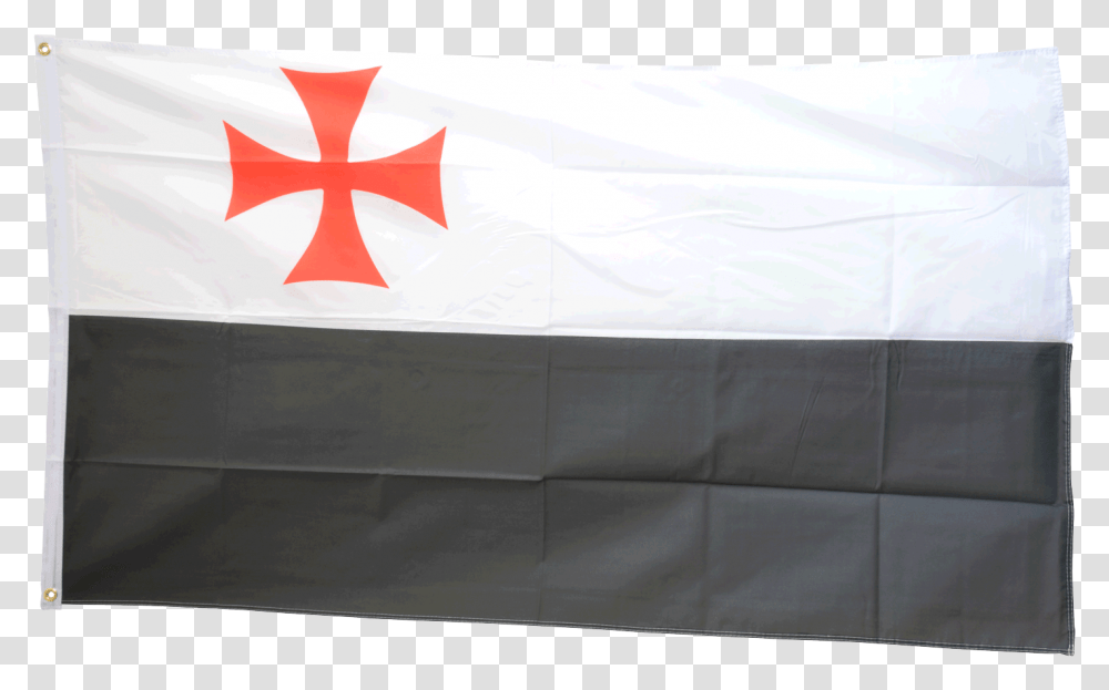Templar Cross Black White Flag Flag, Furniture Transparent Png