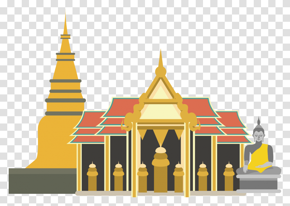 Temple Image Hindu Temple Cartoon, Architecture, Building, Shrine, Worship Transparent Png