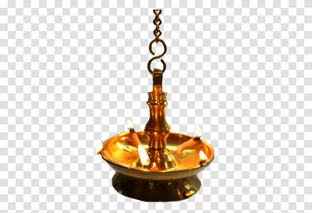 Temple Oil Lamp, Gold Transparent Png