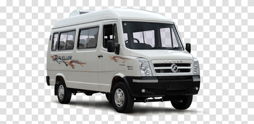 Tempo Traveller Car, Truck, Vehicle, Transportation, Van Transparent Png