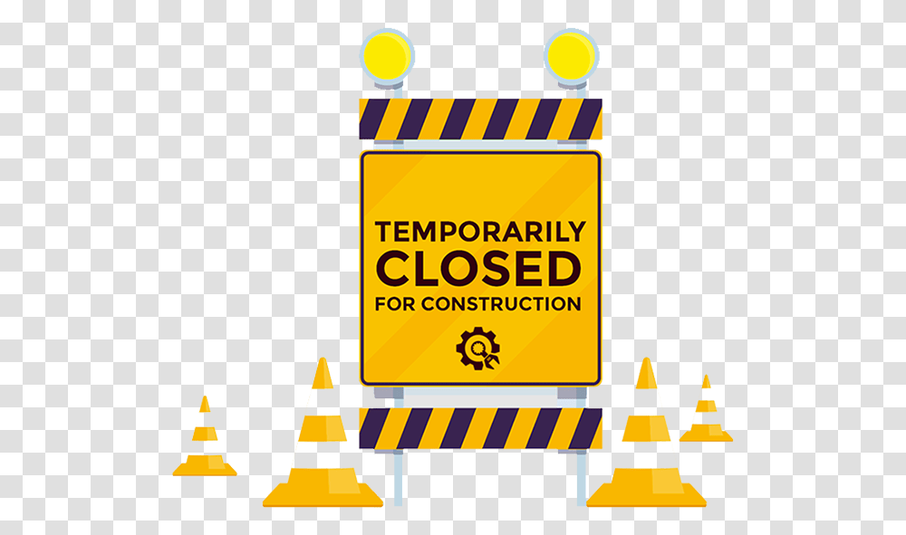 Temporarily Closed For Construction, Leisure Activities, Flyer, Paper Transparent Png