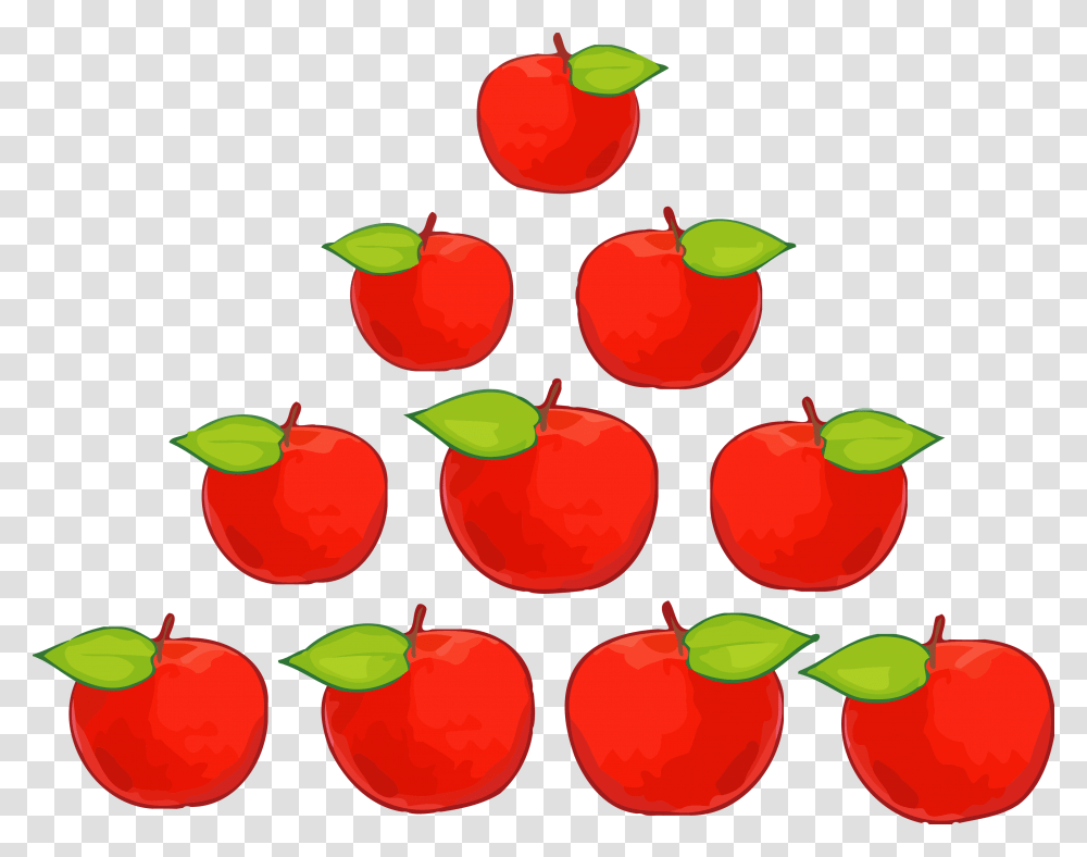 Ten Class Apple Clipart Set Of Apples Clipart, Plant, Fruit, Food, Strawberry Transparent Png