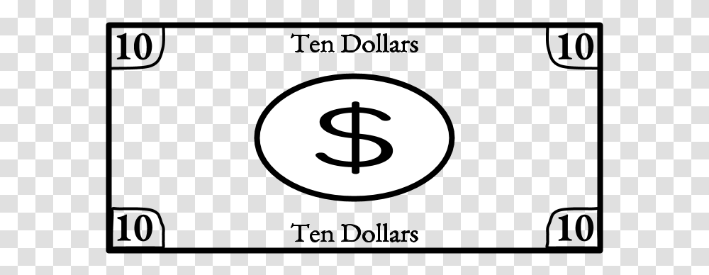 Ten Dollar Bill 10 Black And White Circle, Moon, Astronomy, Outdoors, Nature Transparent Png