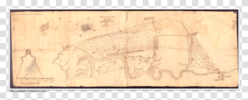 Ten Hills Manuscript Map Created By Farm Owner John Sketch, Plan, Plot, Diagram Transparent Png