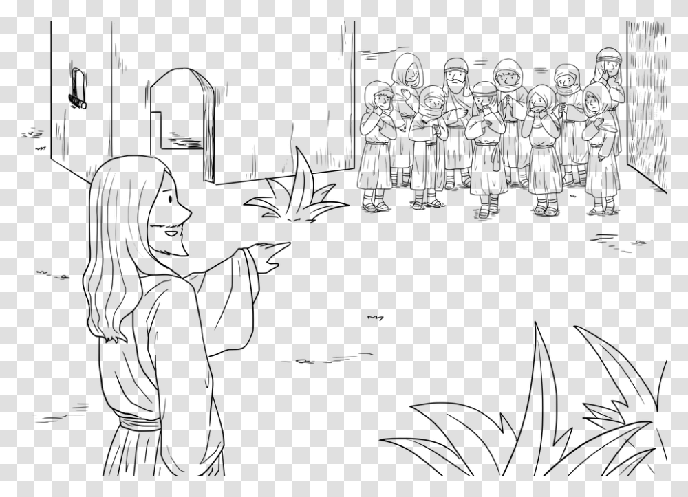 Ten Lepers Coloring Page, Gray, World Of Warcraft Transparent Png