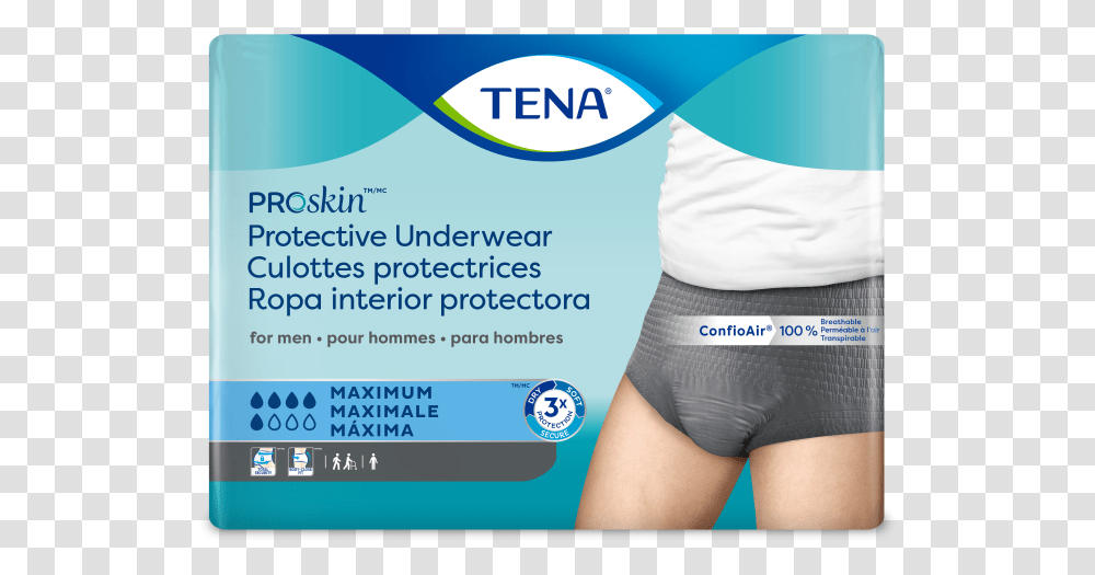 Tena Proskin Protective Underwear For Men, Apparel, Lingerie, Bra Transparent Png