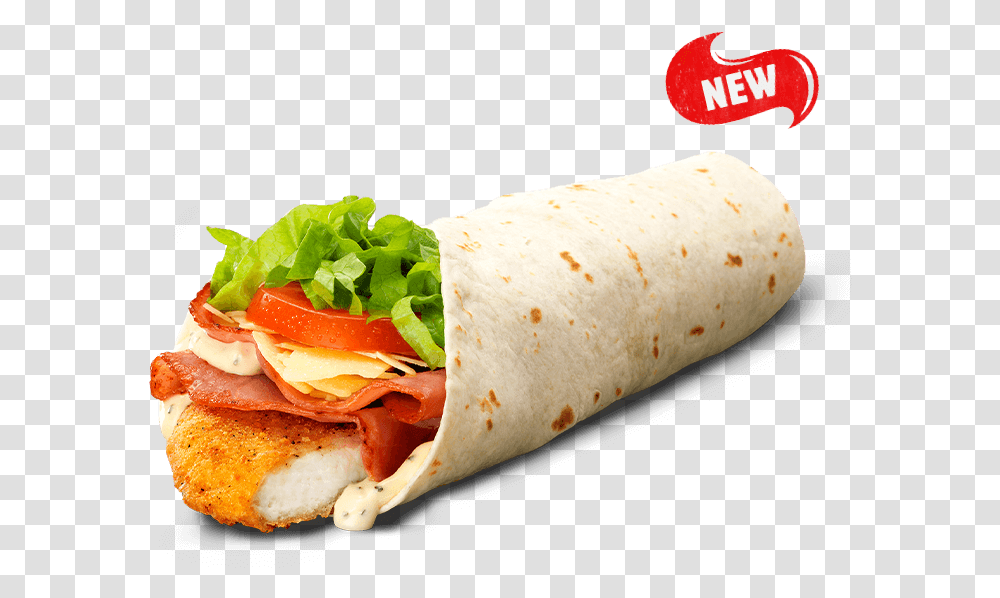 Tendercrisp Caesar Wrap Fast Food, Burrito, Bread, Hot Dog, Sandwich Wrap Transparent Png