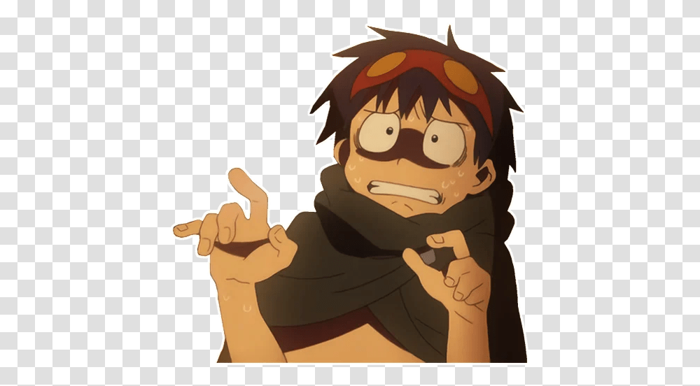 Tengen Toppa Gurren Lagann Part 1 Cartoon, Person, Human, Hand, Face Transparent Png