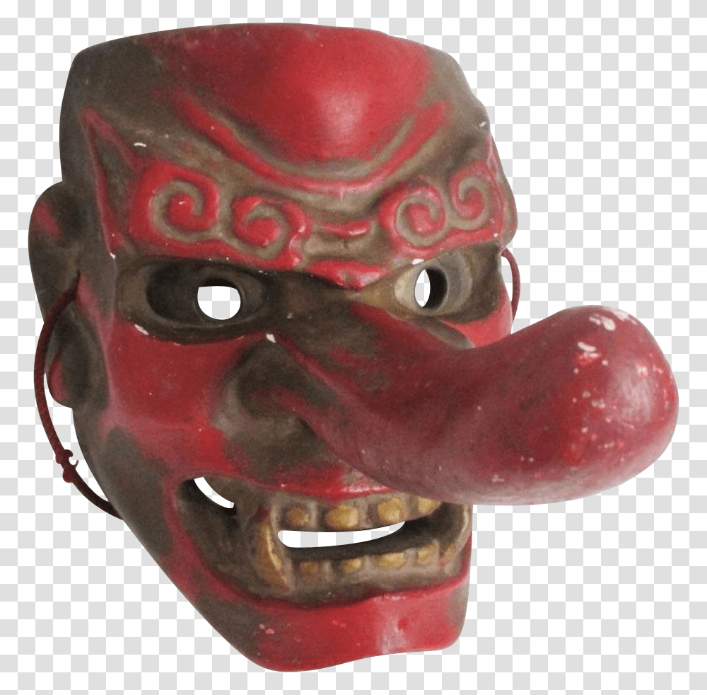 Tengu Mask Antique, Toy, Helmet, Apparel Transparent Png