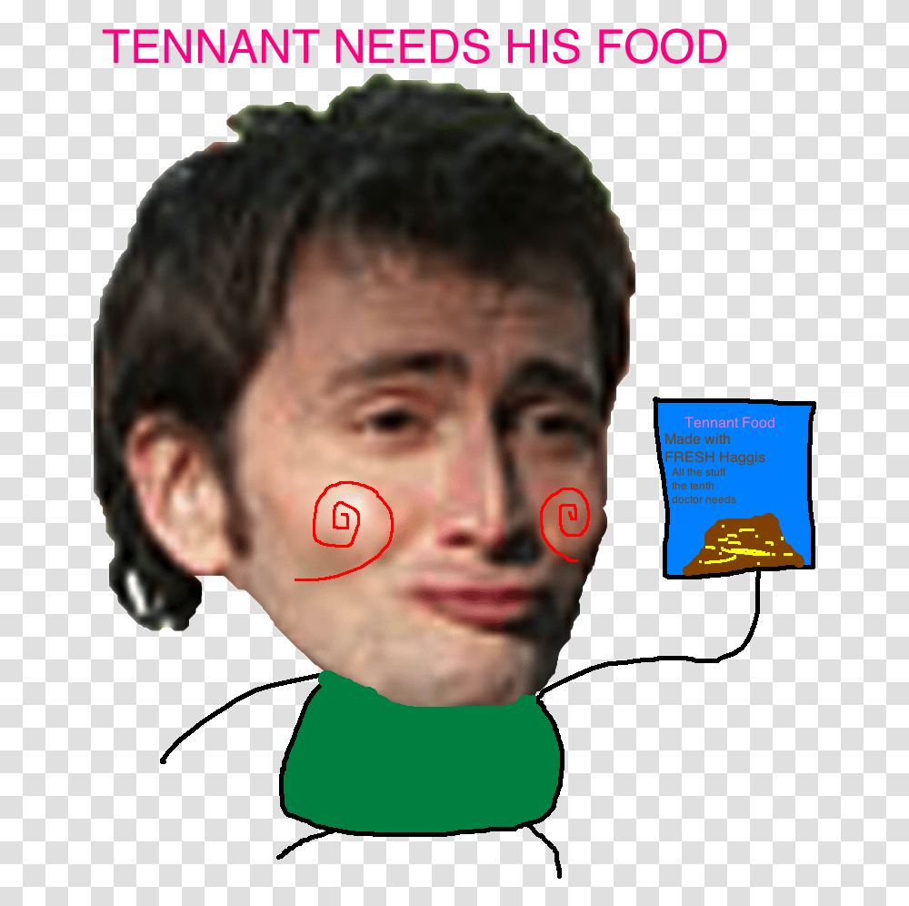 Tennant Needs His Food Tennant Food Made With Fresh David Tennant Funny Face, Person, Head, Portrait Transparent Png