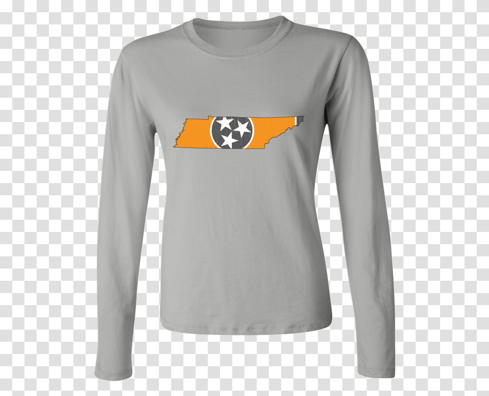 Tennessee Flag State Outline Orange Womens Long Sleeve Light Blue Ugly Christmas Sweater, Apparel, Tie, Accessories Transparent Png