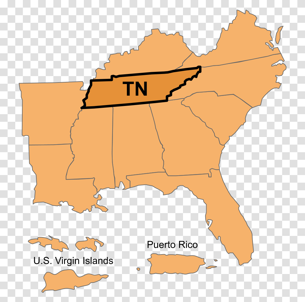 Tennessee Region Including Puerto Rico And The U Map, Plot, Diagram, Leaf, Person Transparent Png