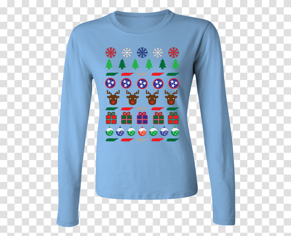 Tennessee Ugly Christmas Sweater Womens Long Sleeve Long Sleeved T Shirt, Apparel, Tie, Accessories Transparent Png