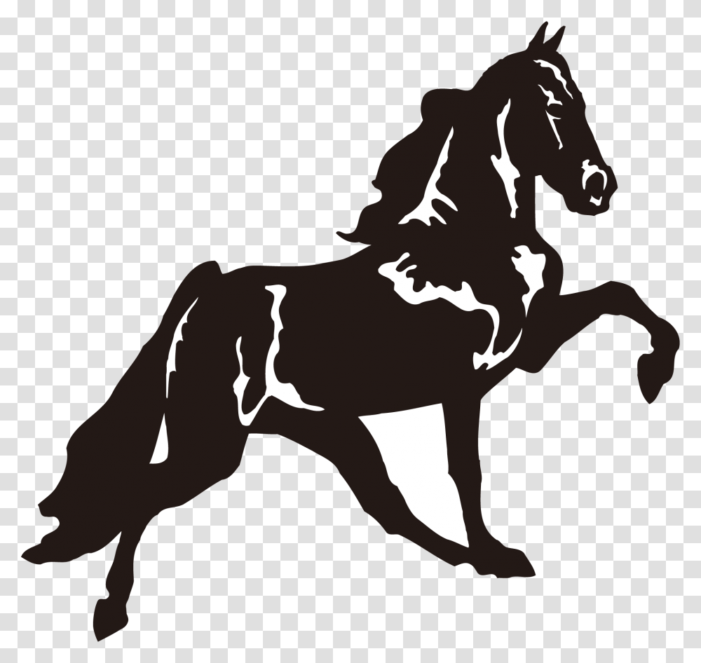 Tennessee Walking Horse Silhouette, Stencil, Mammal, Animal Transparent Png
