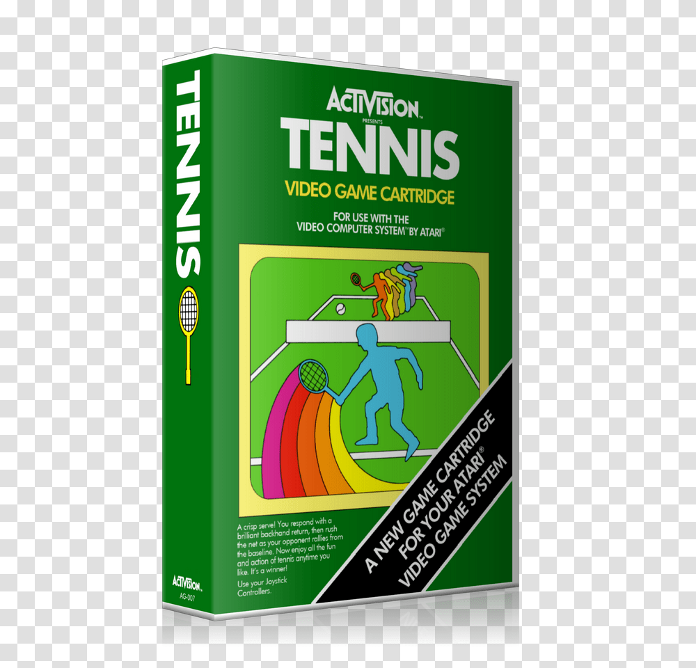 Tennis Atari Game Cover To Fit A Ugc Style Replacement Game, Poster, Advertisement, Flyer, Paper Transparent Png