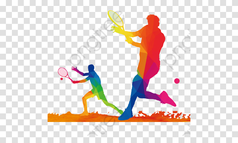 Tennis Ball Clipart Cartoon Lawn Tennis Players, Person, Human, Juggling Transparent Png