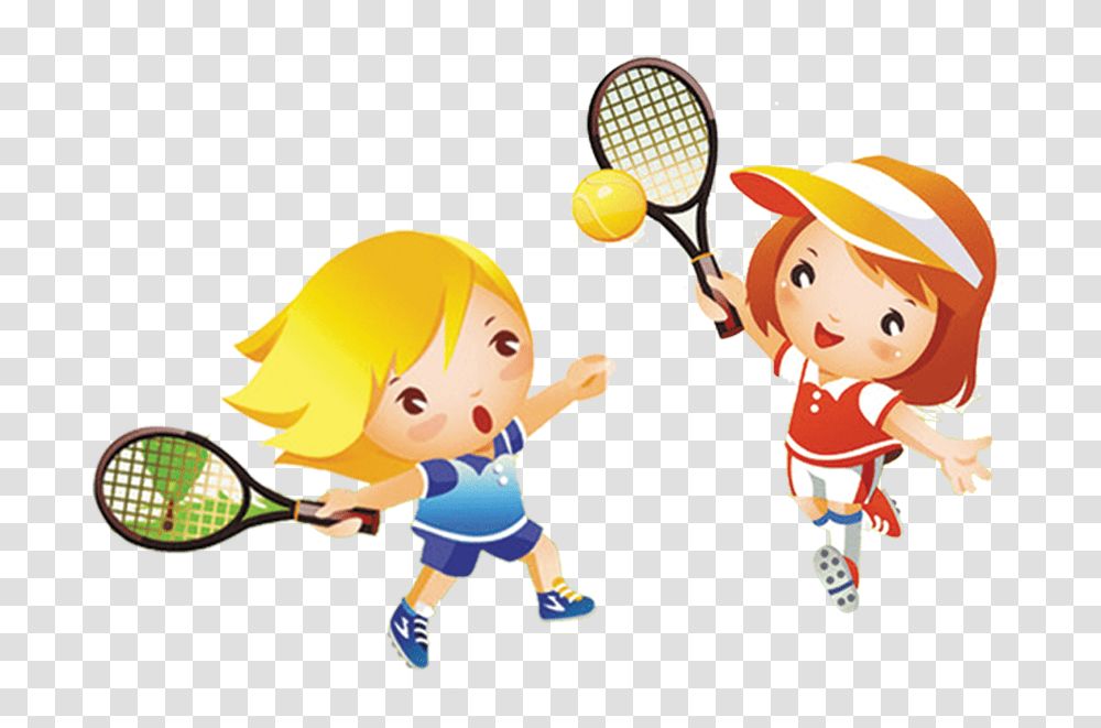 Tennis Girl Play Child Clip Art, Person, Human, Tennis Racket Transparent Png