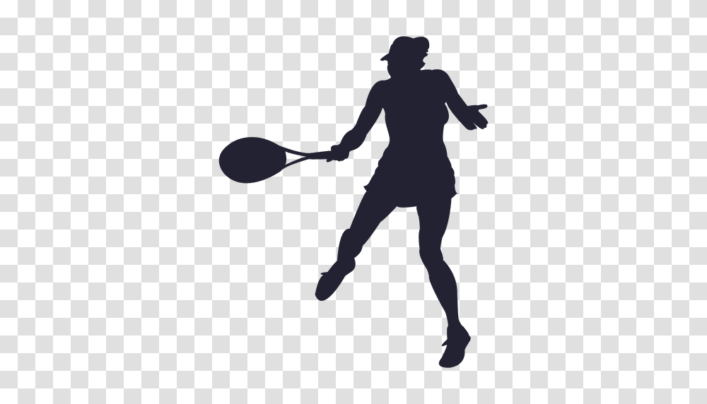 Tennis Player Girl Silhouette, Person, Human, Sport, Sports Transparent Png