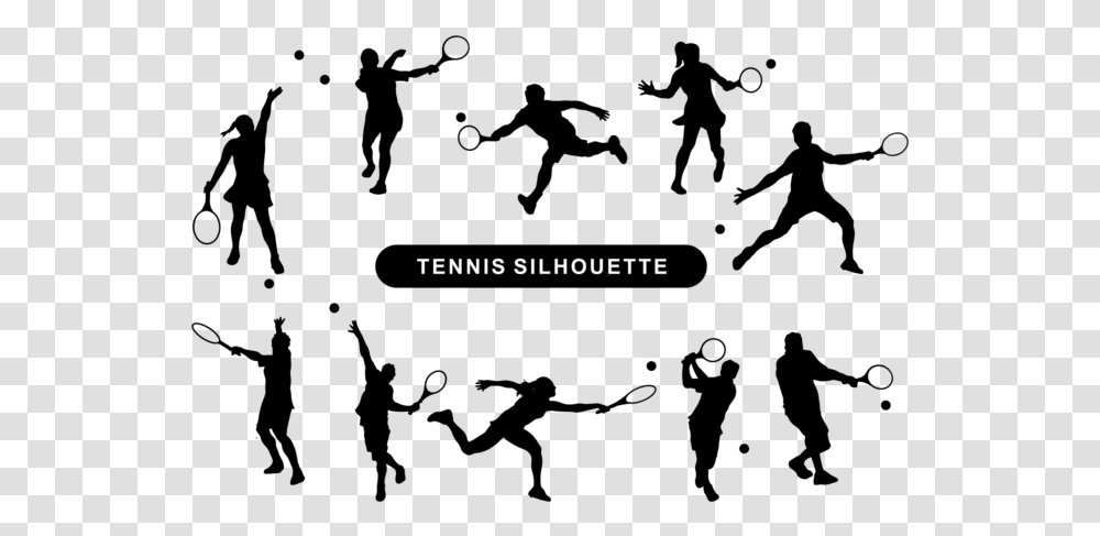 Tennis Players Silhouette Vector Ligue Auvergne Rhone Alpes Tennis, Call Of Duty Transparent Png