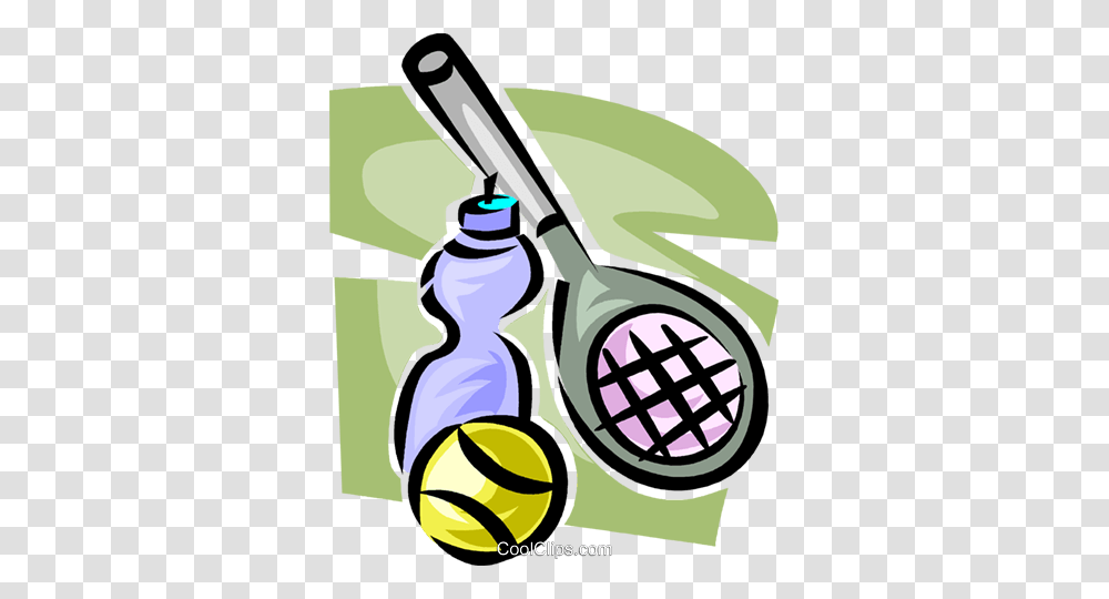 Tennis Racket Ball And Water Bottle Royalty Free Vector Clip Art, Spray Can, Tin, Karaoke, Paintball Transparent Png