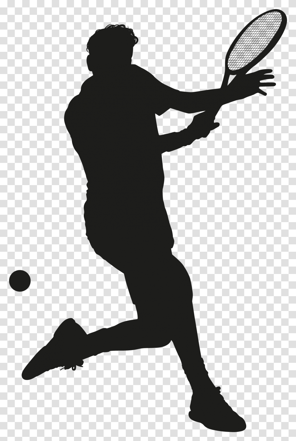 Tennis Squash Racket Clip Art Squash Racket Clip Art, Person, Human, Kneeling, Silhouette Transparent Png