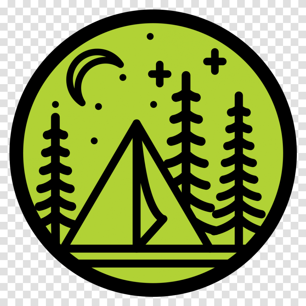 Tent Camping Dot, Logo, Symbol, Trademark, Plant Transparent Png