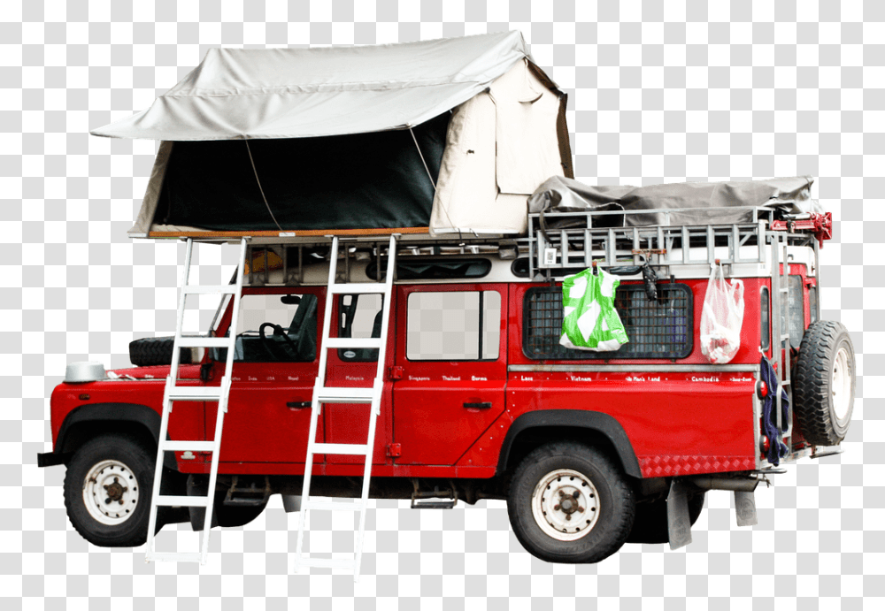 Tent Good Night Holiday Isolated Mobile Home, Fire Truck, Vehicle, Transportation, Wheel Transparent Png