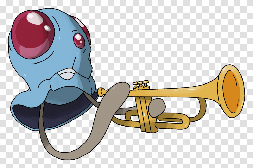 Tentacool By Cid Fox Dcm9qye Trumpet, Horn, Brass Section, Musical Instrument, Cornet Transparent Png