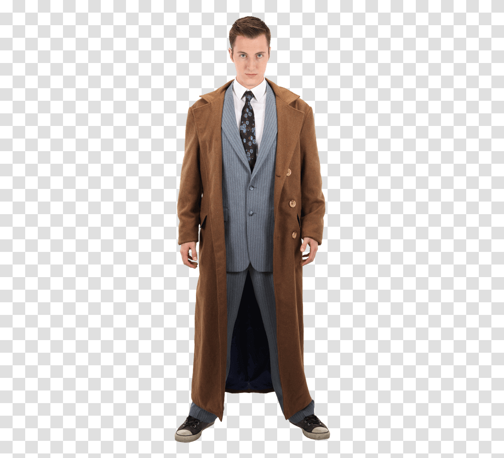 Tenth Doctor, Apparel, Overcoat, Tie Transparent Png