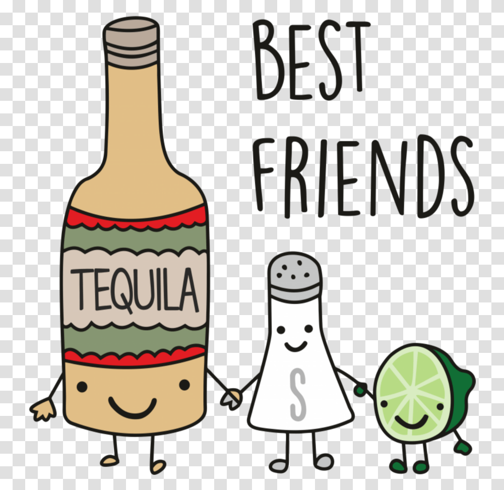 Tequila Bottle Clipart Best Friends Tequila Salt Lime, Alcohol, Beverage, Liquor, Beer Transparent Png