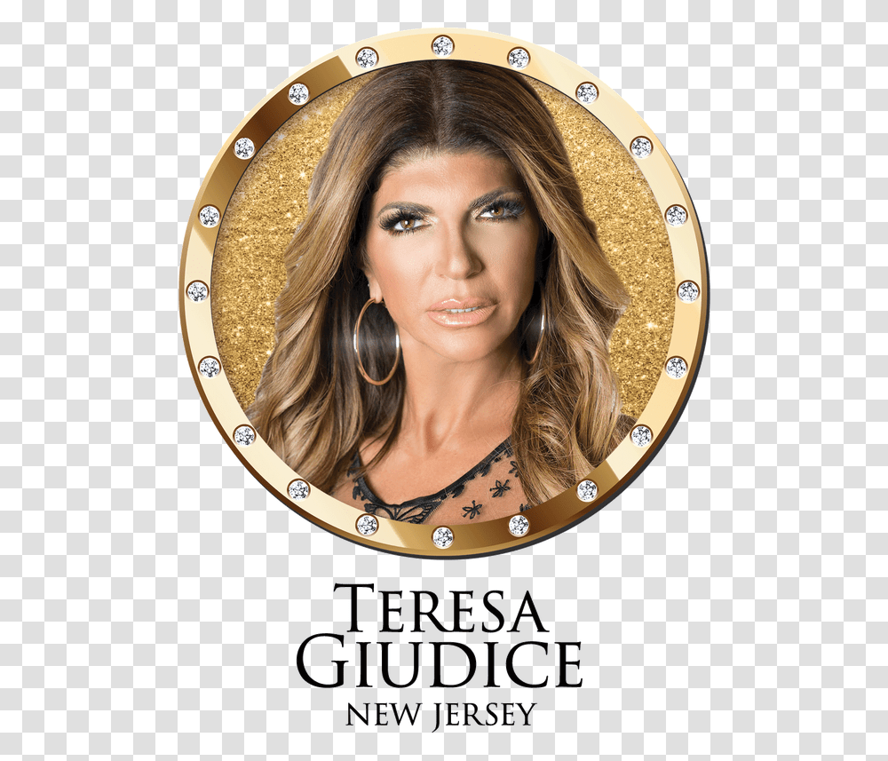 Teresa Giudice Headshot, Person, Face, Gold, Female Transparent Png