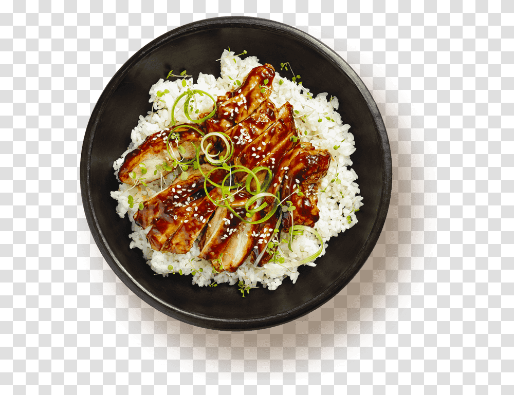 Teriyaki Chicken Asian Bowl Clipart Graphic Free Teriyaki Teriyaki Chicken Rice, Meal, Food, Dish, Plant Transparent Png