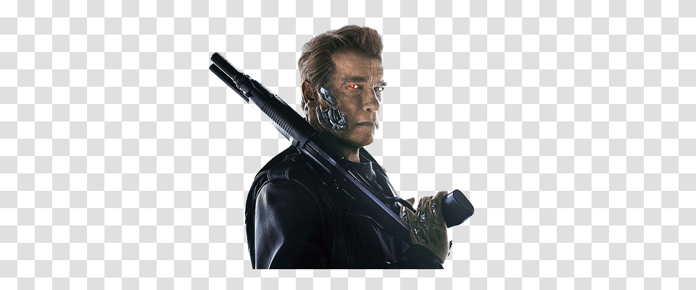 Terminator, Character, Gun, Weapon, Person Transparent Png