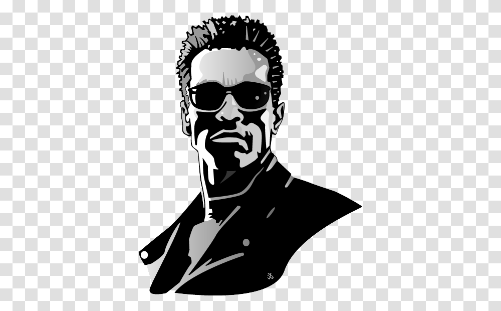 Terminator, Character, Stencil, Sunglasses, Accessories Transparent Png
