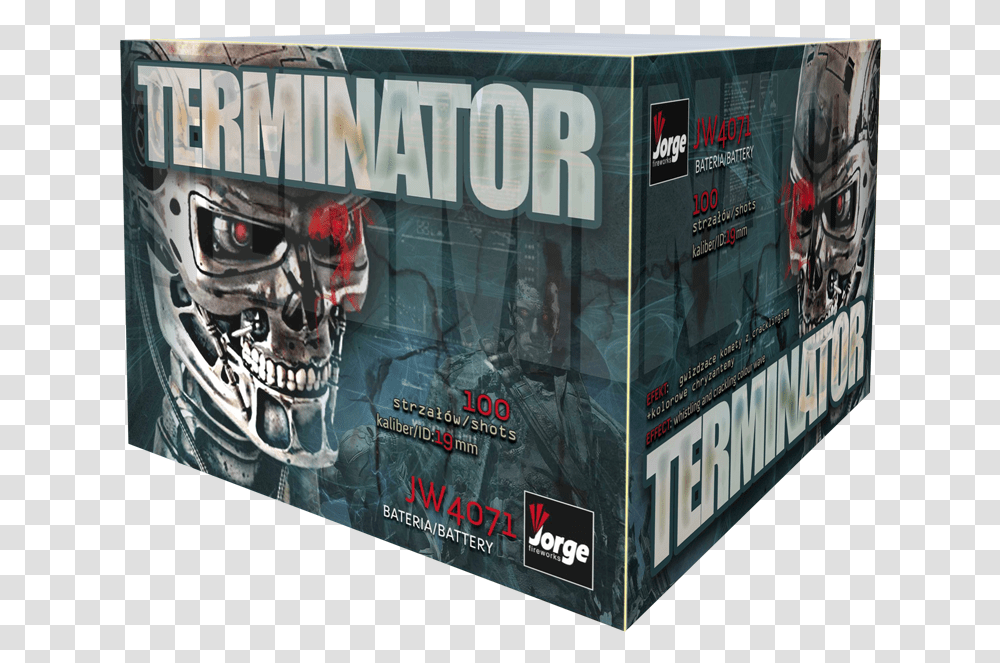 Terminator Firework, Poster, Advertisement, Outdoors, Box Transparent Png
