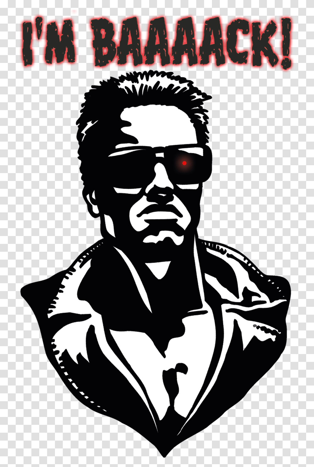 Terminator I'm Back Did You Miss Me, Stencil, Sunglasses, Accessories, Accessory Transparent Png