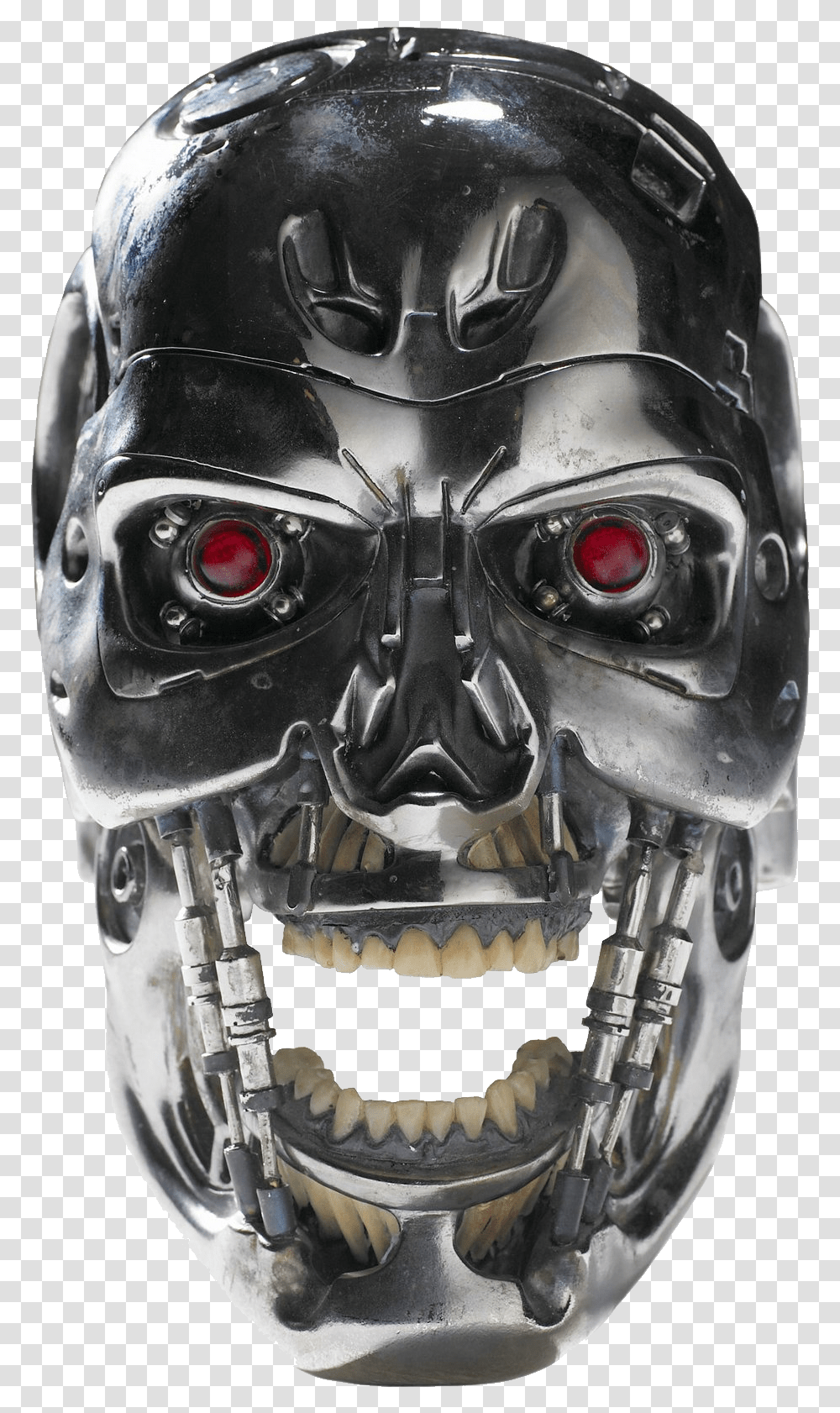 Terminator Skull Image Terminator Half Face, Helmet, Apparel, Robot Transparent Png