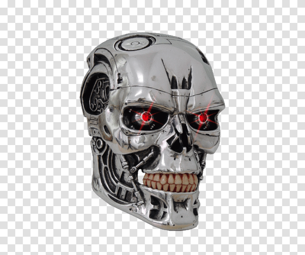 Terminator Skull Image Terminator Head, Helmet, Apparel, Machine Transparent Png