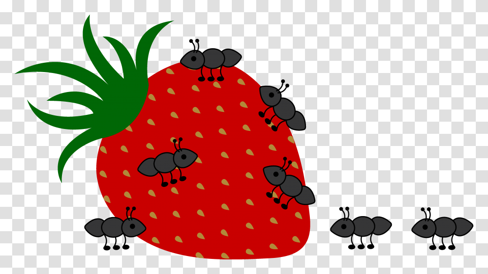 Termite Cliparts Animated, Strawberry, Fruit, Plant, Food Transparent Png