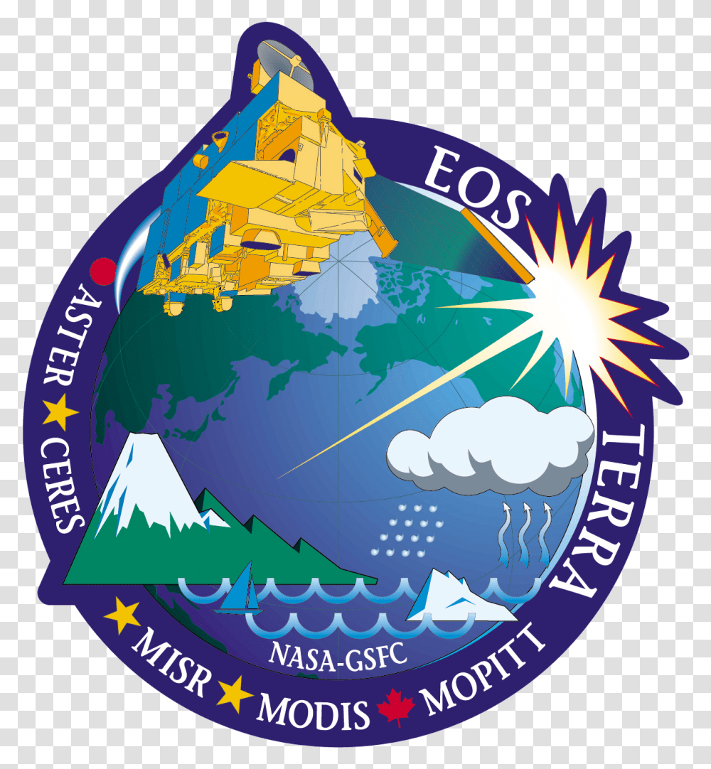 Terra Logo Nasa Aqua Satellite Patch, Astronomy, Outer Space, Universe, Planet Transparent Png