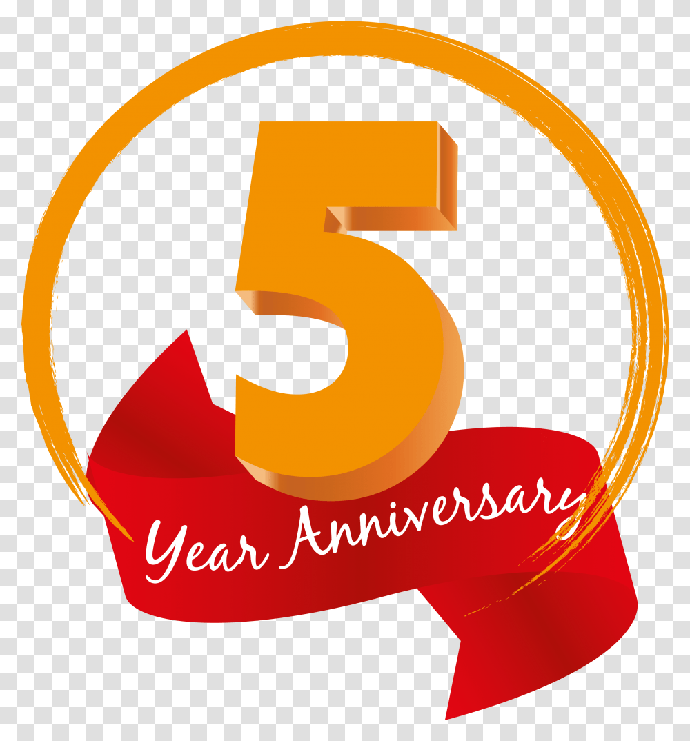 Terra Sounds 5 Year Anniversary Celebration 5 Years Anniversary, Number Transparent Png