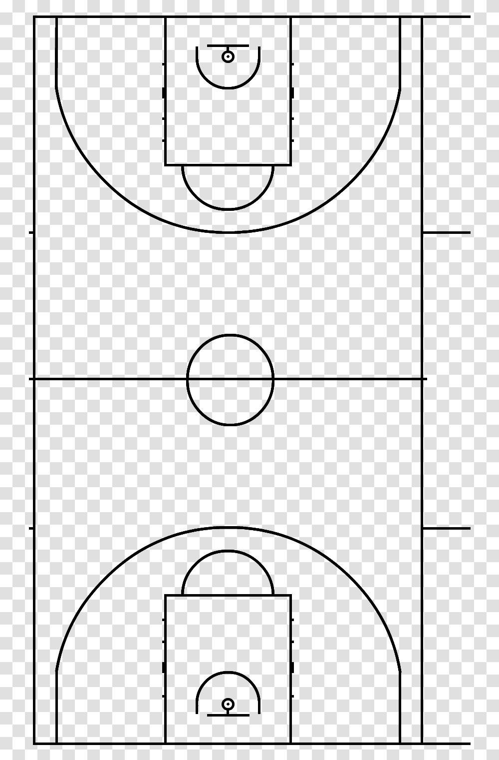 Terrain Basket Fiba Basketball Half Court, Gray, World Of Warcraft Transparent Png