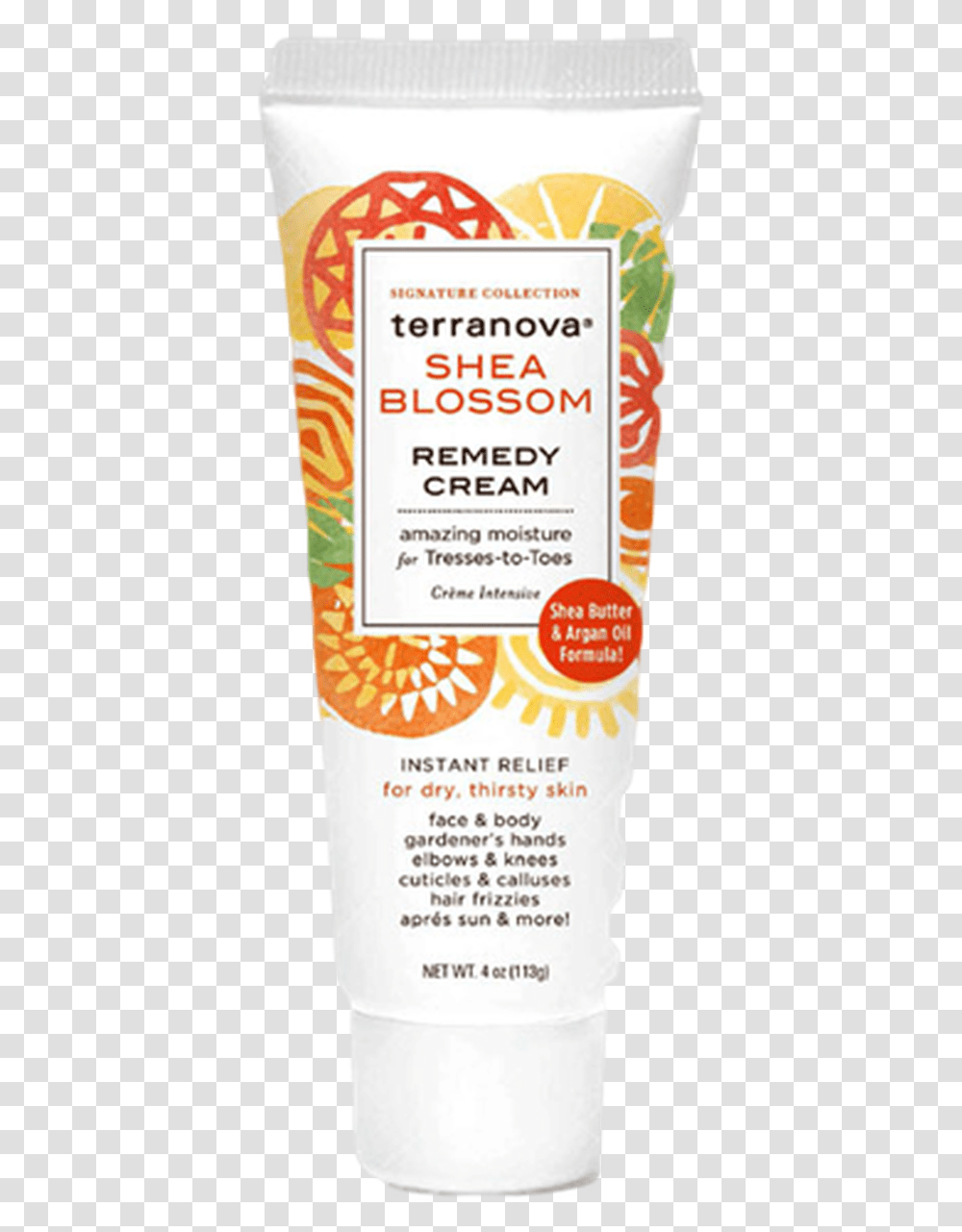 Terranova Shea Blossom Remedy Cream Lotion, Bottle, Label, Cosmetics Transparent Png