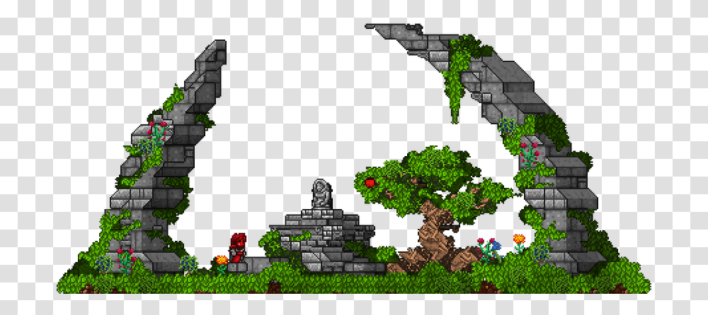 Terraria House Design Dragon Ball In Terraria Build, Tree, Plant, Potted Plant, Vase Transparent Png